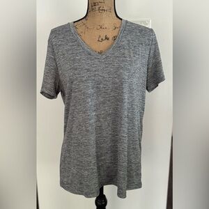 Under Armour Heathered Gray V-Neck Tee